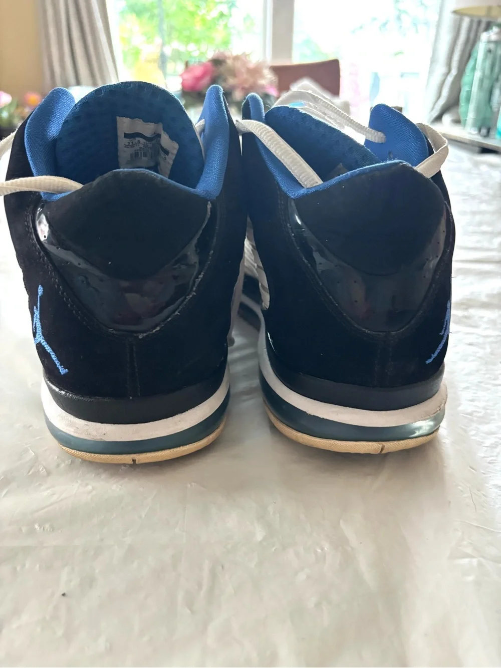 Jordan Navy White Black Big Ups Varsity Roya Sneakers SZ 11.5 Worn 1X Indoors